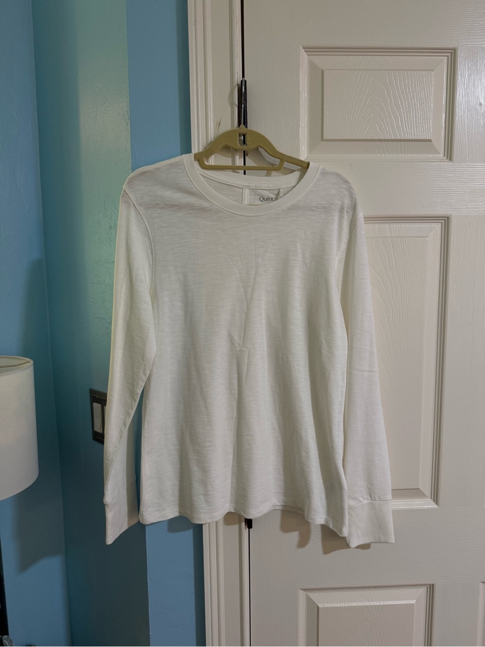 Quince Organic cotton White Long Sleeve Crewneck Tee